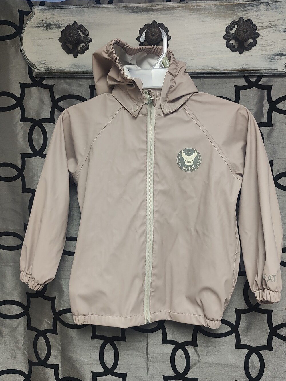 WHEAT Kids 5Y Waterproof Hooded Jacket — Light Taupe